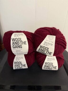 Wool and the Gang 'Crazy Sexy Wool' Yarn - Bordeaux (Deep Burgundy) - 5 Skeins